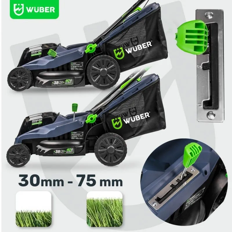 aku kosilica 40v dvije baterije i dvostruki punjač wuber - slika 11