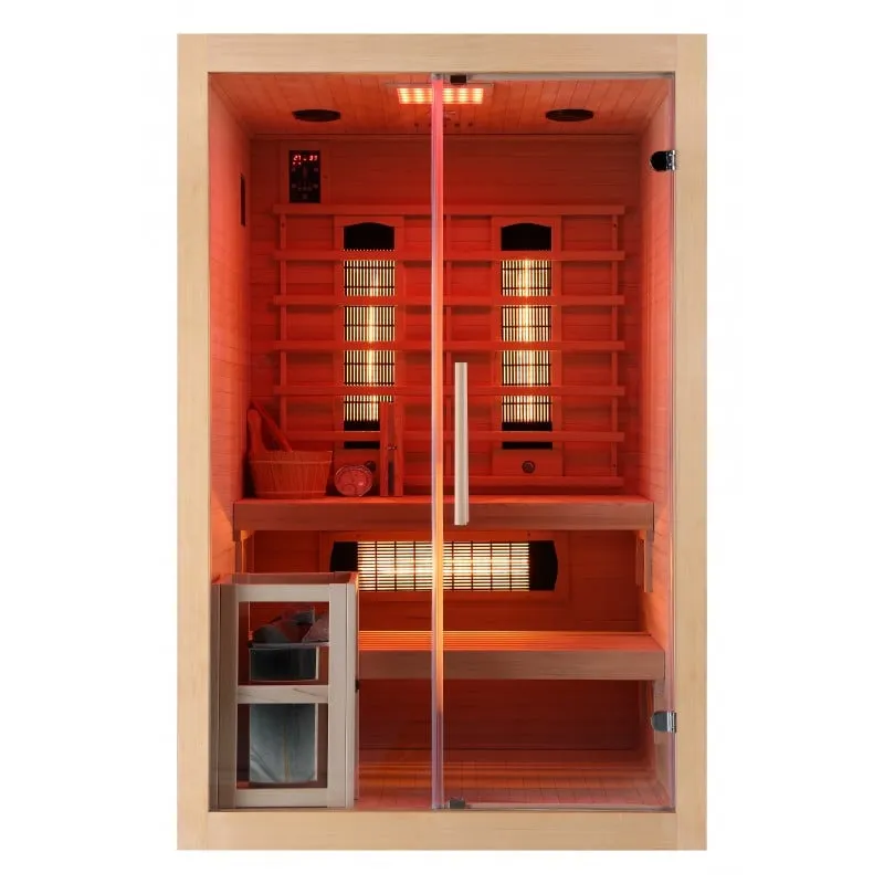 sauna infracrvena twincombi za 2 osobe 130 x 120 x 200 cm - slika 9