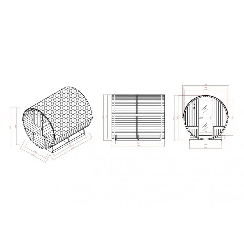 sauna bergen za 4-6 osoba 194,8 x 220 x 191,5 cm - slika 8