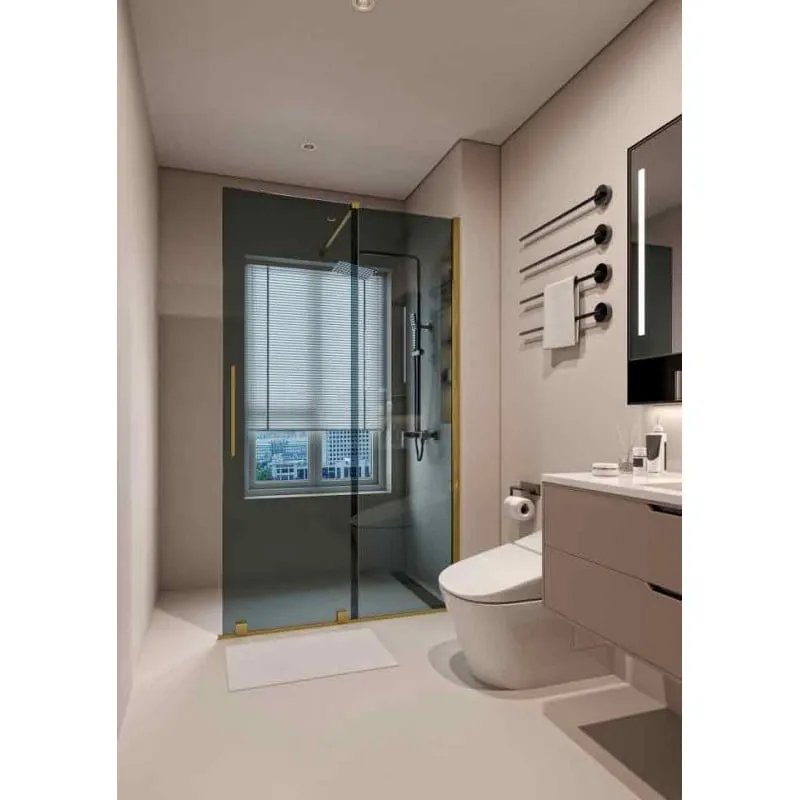 vetro slide aluminijski profil brushed gold 120x195cm - slika 3
