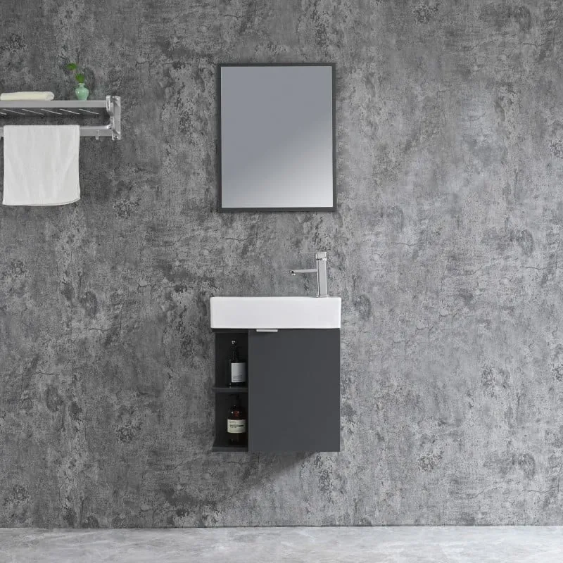 kupaonski set spring 50x60cm sivi - slika 2
