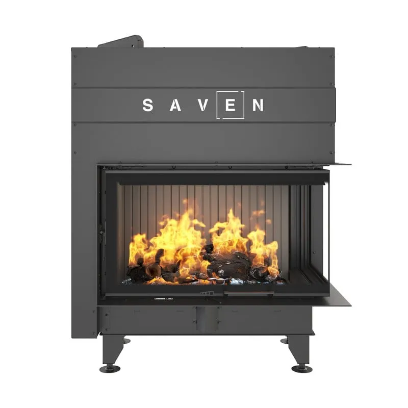 kamin ugradbeni g/saven energy up 85x50x47r (17,0 kw) - crni šamot - slika 3