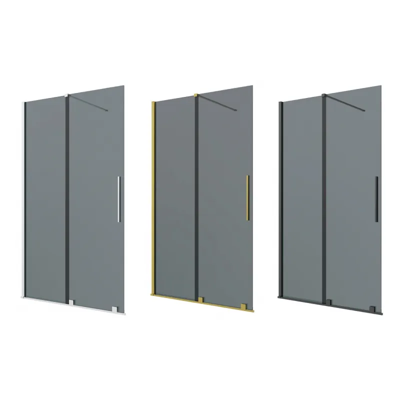 tuš staklo za vetro slide black 100x195cm - slika 2