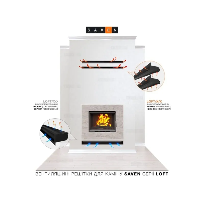 ventilacijska rešetka saven loft 90x600 - crna - slika 5