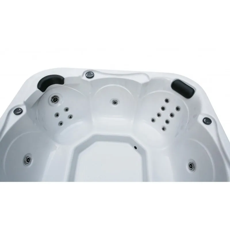 bazen hidromasažni - jacuzzi vanjski tirol - bijeli mramor 210x210x80 cm - slika 8