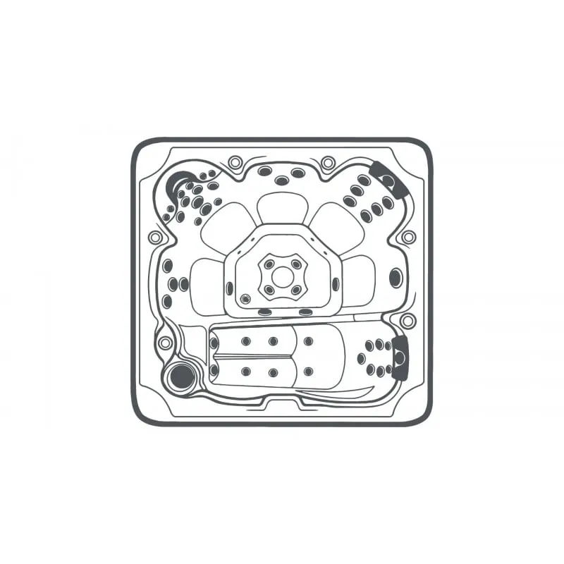 bazen hidromasažni-jacuzzi vanjski oasis maxi - plavi mramor 210x210x95 cm - slika 9