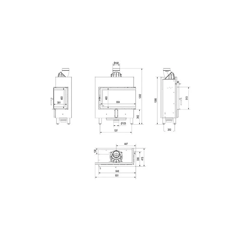 lucy 14 slim/p/bs ugradbeni kamin - slika 5