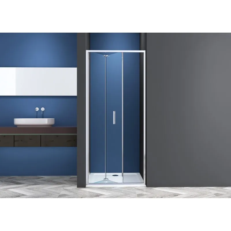 Preklopna vrata krom 88-92x200cm 6mm Easy-Clean - Mihovljan, Čakovec