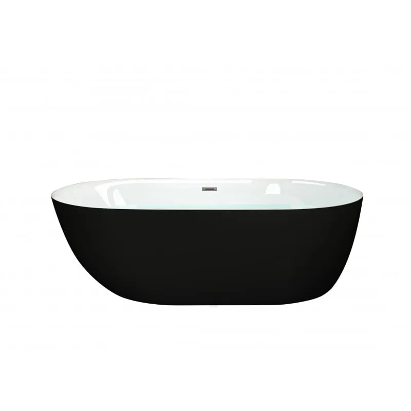 kada akrilna melbourne 170x75x56cm crna - slika 3