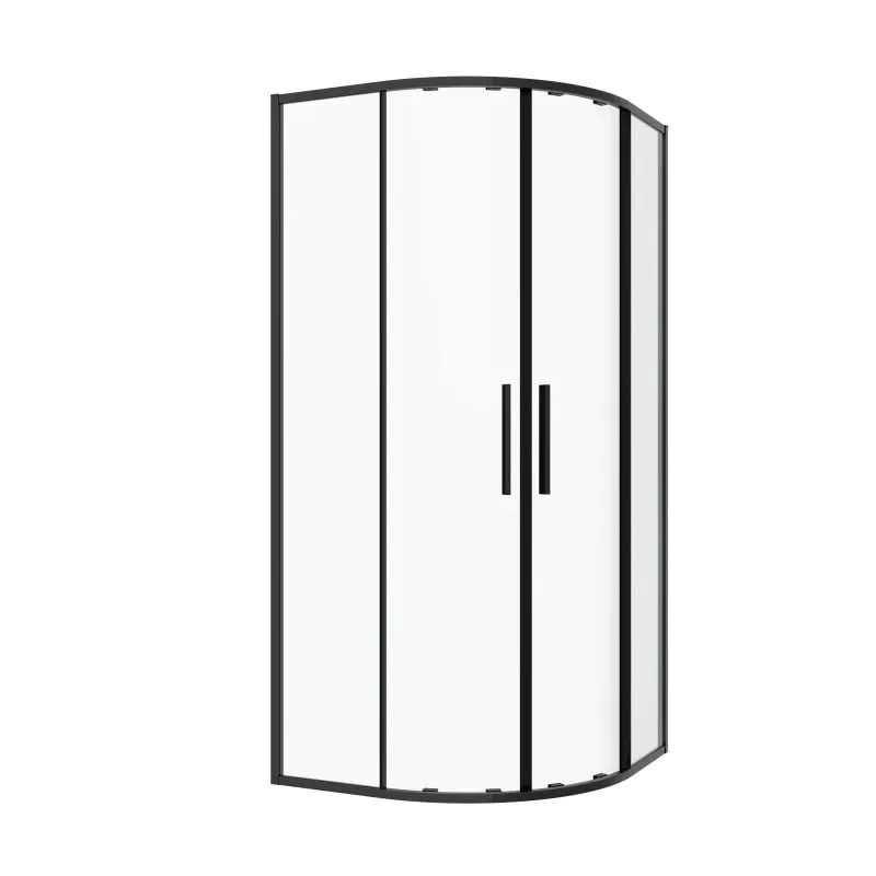 polukružna tuš kabina crna 100x100x200cm esg easy-clean - slika 2