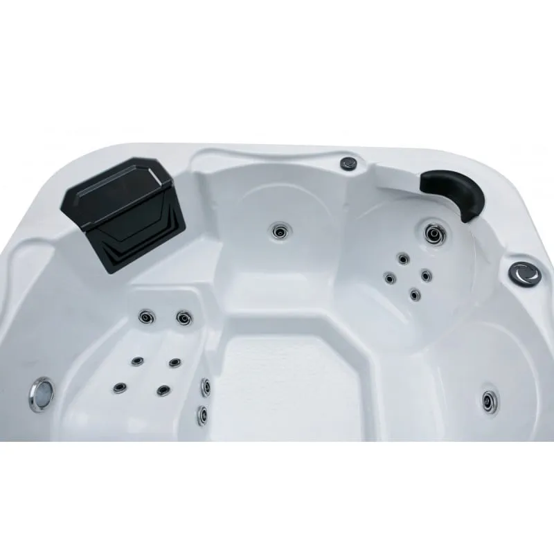 bazen hidromasažni - jacuzzi vanjski tirol - bijeli mramor 210x210x80 cm - slika 7