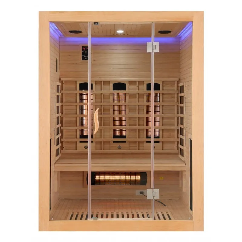 sauna infracrvena otvorena za 3 osobe 150x120x200 cm - slika 8