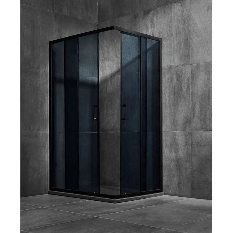 tk black 80100 pravokutna tuš kabina 80x100x195 cm - slika 1