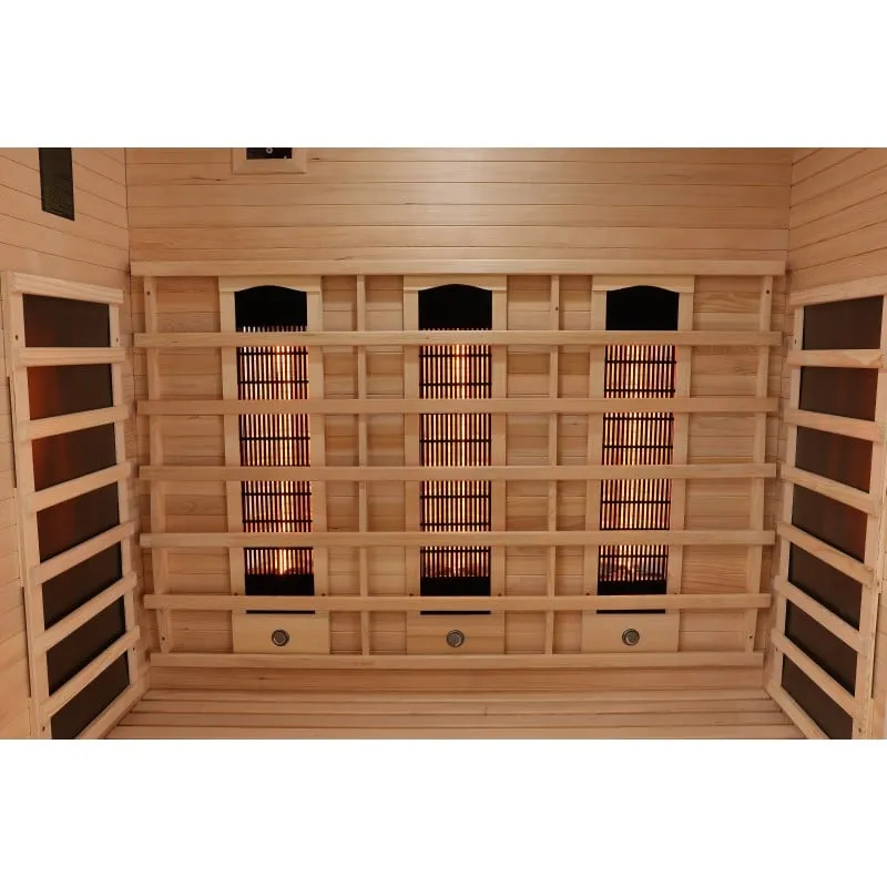 sauna infracrvena otvorena za 3 osobe 150x120x200 cm - slika 4