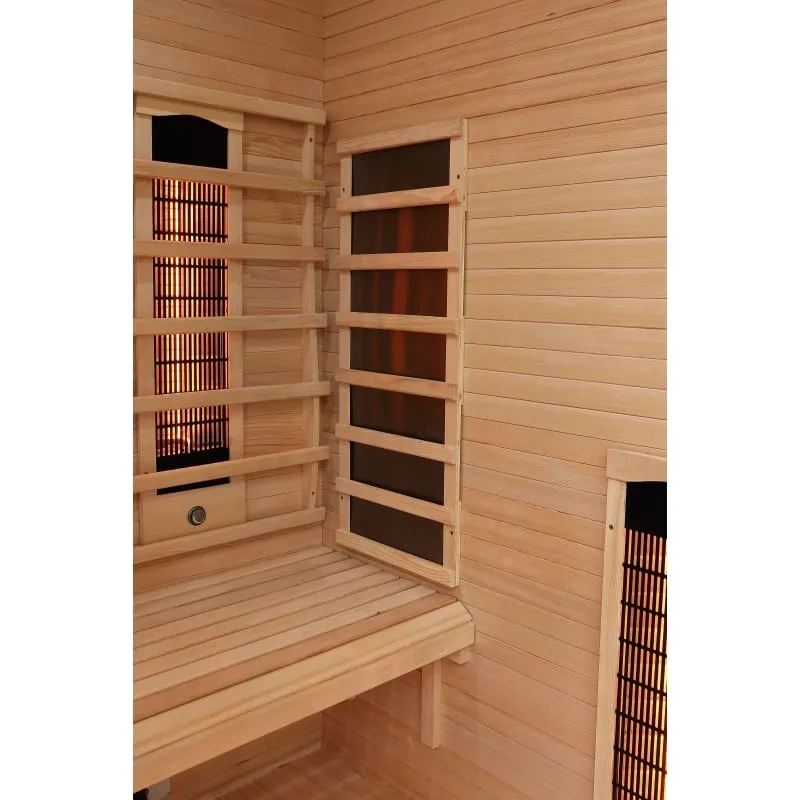sauna infracrvena otvorena za 3 osobe 150x120x200 cm - slika 5