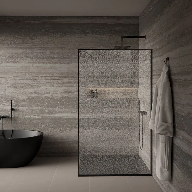 vetro brilliance line crystal black 120 tuš stijena 120x200cm - slika 4