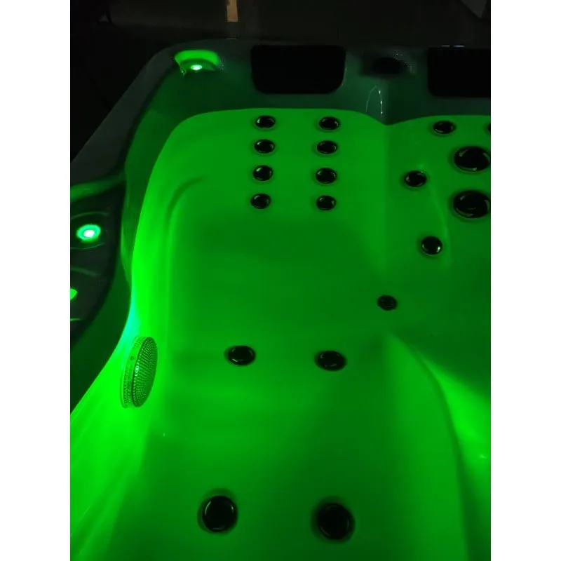bazen hidromasažni - jacuzzi vanjski modena - bijeli mramor 205x130x70 cm - slika 26