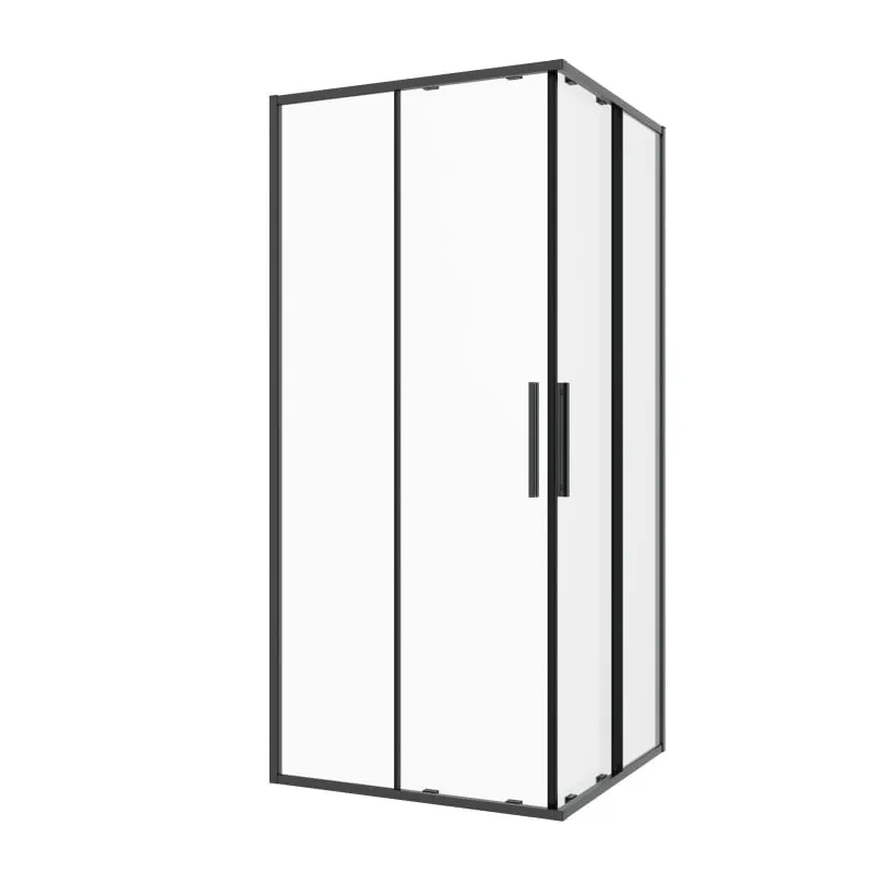 pravokutna tuš kabina 80 x 200 cm, crna - 6mm esg easy-clean - slika 2