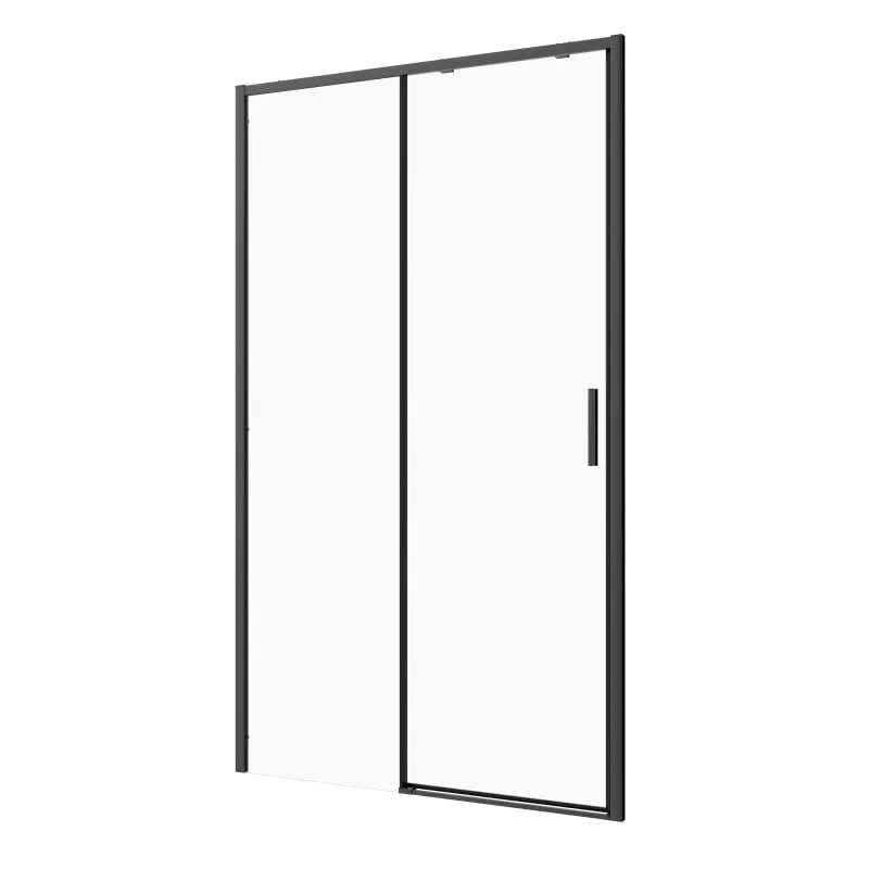 Klizna tuš vrata crna 140x200 cm 6mm ESG Easy-Clean/Soft-Close - Mihovljan, Čakovec