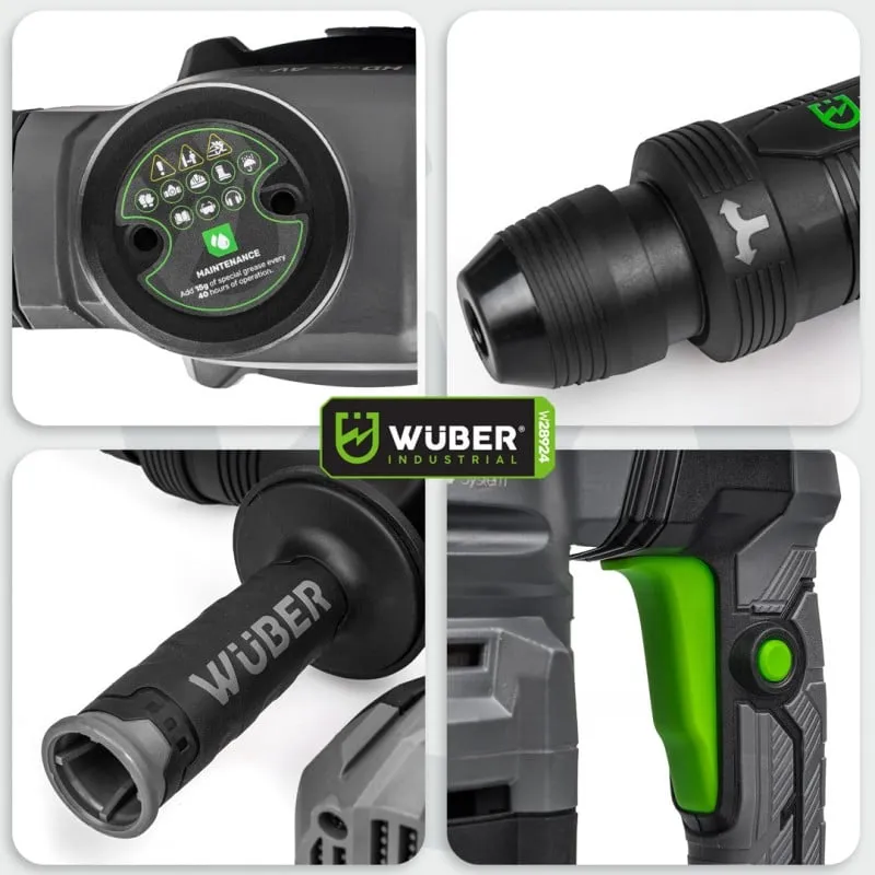 udarni čekić 1200w sds max 20 j wuber - slika 4