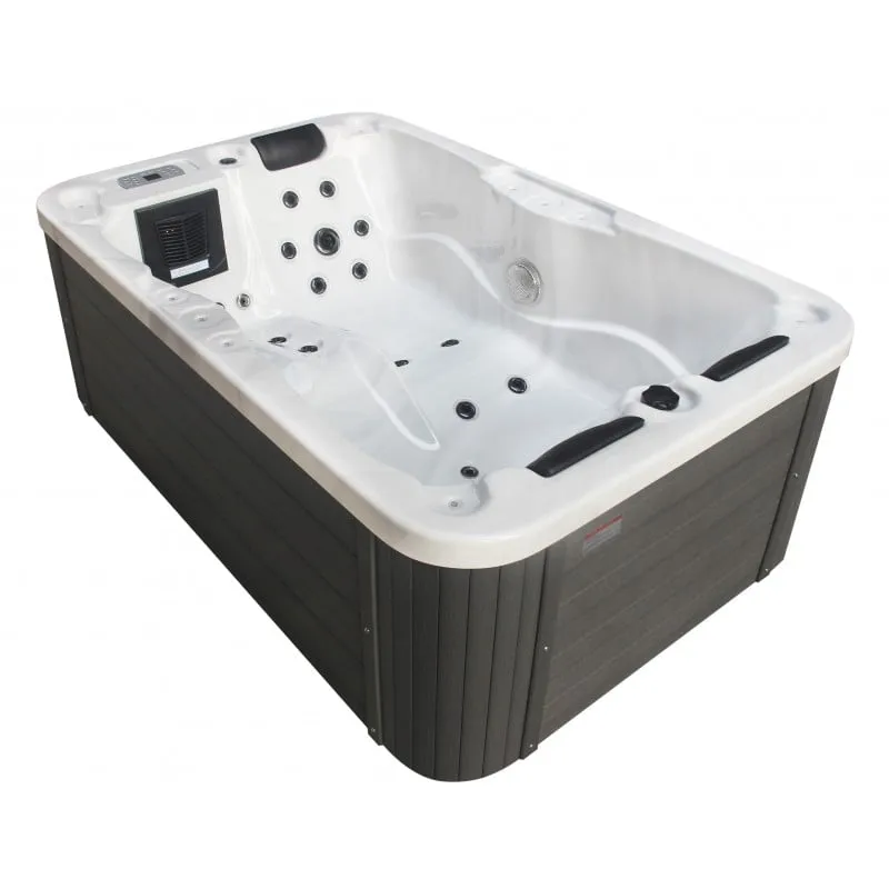 bazen hidromasažni - jacuzzi vanjski modena - bijeli mramor 205x130x70 cm - slika 4