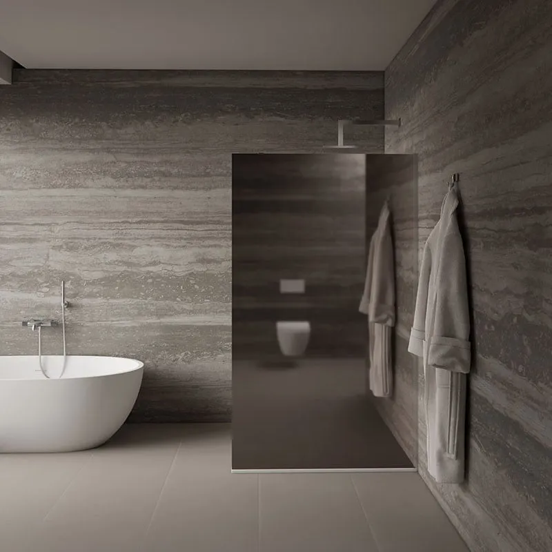 vetro mirror 90f chrome tuš stijena 90x200cm - slika 2