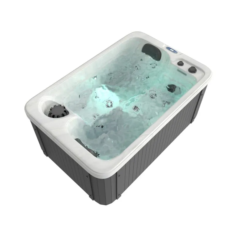 bazen hidromasažni- jacuzzi vanjski split - bijeli mramor 175x115x70 cm - slika 18