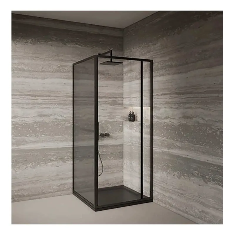 tk rota 80120 black tuš kabina 80x120x200cm - slika 2