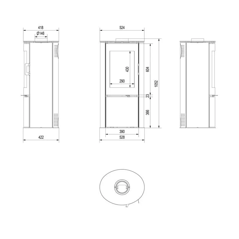 samostojeći kamin koza ab/s/dr - slika 5