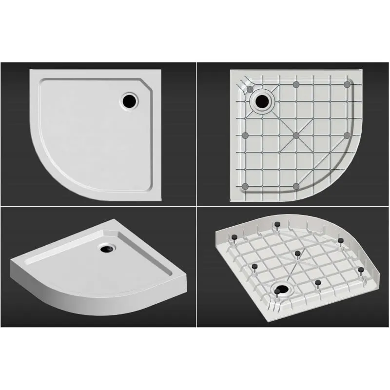 tuš kada sa sifonom smc 90x90x14cm - slika 5