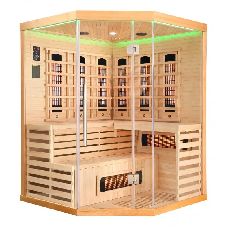 sauna deluxe infracrvena za 3-4 osobe 150x150x200 cm - slika 6