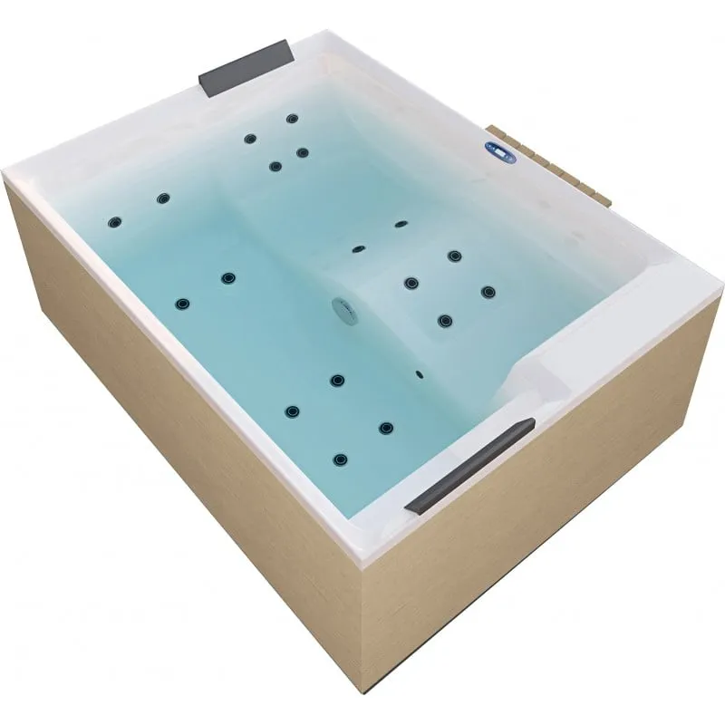 bazen hidromasažni - jacuzzi vanjski zadar - bijeli 190x140x70 cm, uključen pokrov i stepenice - slika 13