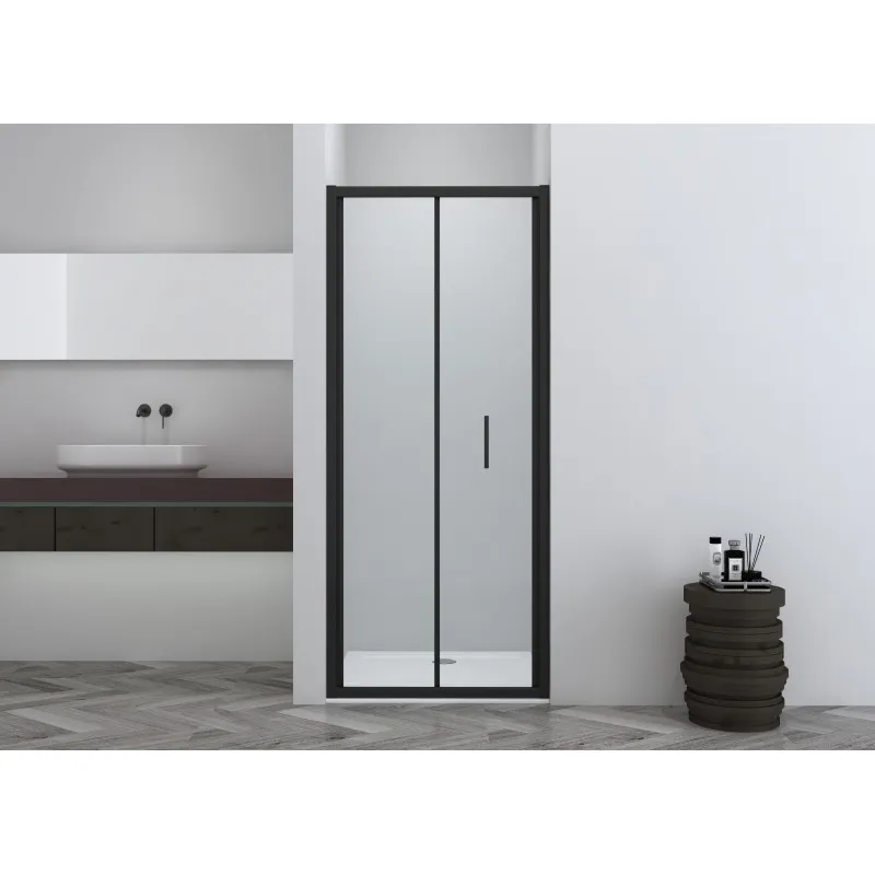 Preklopna vrata crna 88-92x200cm 6mm Easy-Clean - Mihovljan, Čakovec
