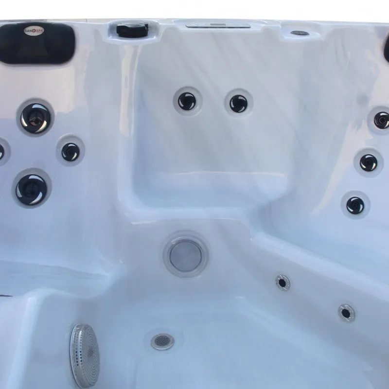 bazen hidromasažni -jacuzzi vanjski palma - bijeli mramor 190x190x86 cm - slika 8