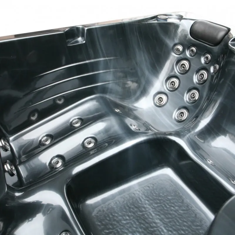 bazen hidromasažni - jacuzzi fiji - sivi mramor 210x160x80 cm - slika 5