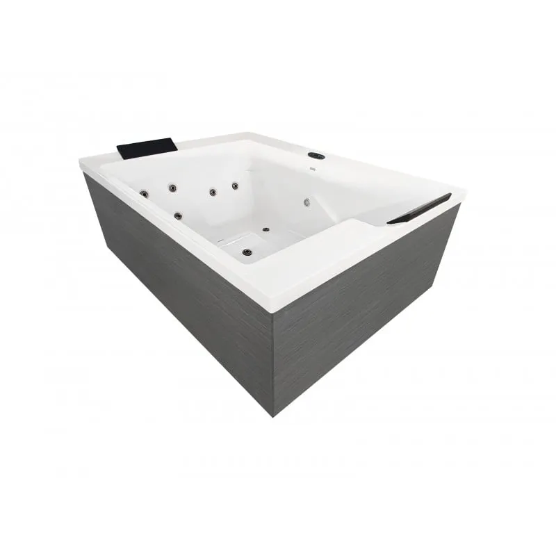 bazen hidromasažni - jacuzzi vanjski korfu - bijeli 190x140x70 cm, uključen pokrov i stepenicemi - slika 3