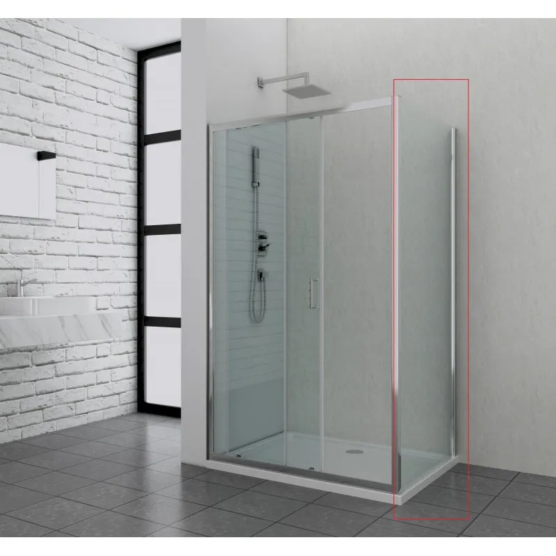 Fiksno staklo 80cm krom 78,5-80x195cm - Mihovljan, Čakovec