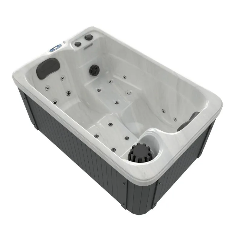 bazen hidromasažni- jacuzzi vanjski split - bijeli mramor 175x115x70 cm - slika 4