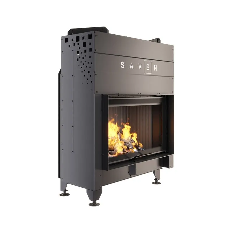 kamin ugradbeni g/saven energy up 80x50 (17,0 kw) eco - crni šamot - slika 2