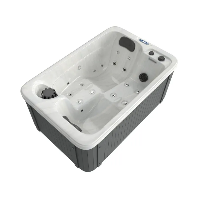 bazen hidromasažni- jacuzzi vanjski split - bijeli mramor 175x115x70 cm - slika 2