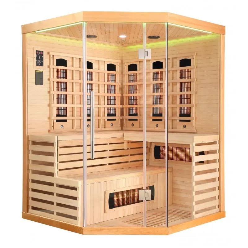 sauna deluxe infracrvena za 3-4 osobe 150x150x200 cm - slika 5