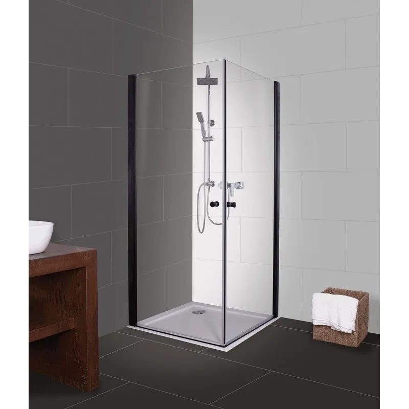 Vrata za tuš kabinu mat crna 75-77x195cm - Mihovljan, Čakovec