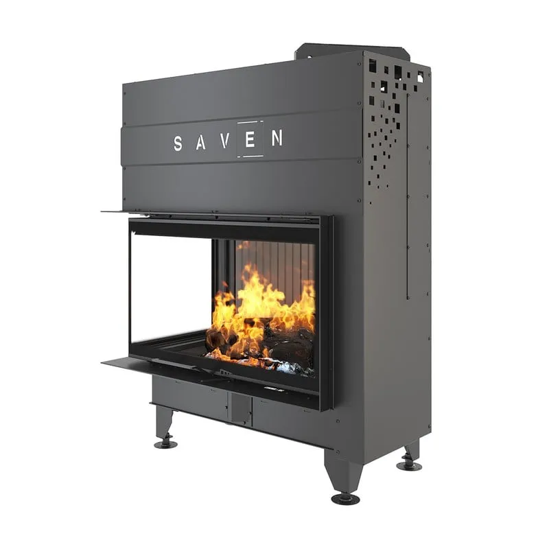kamin ugradbeni g/saven energy up 85x50x47l (17,0 kw) - crni šamot - slika 2