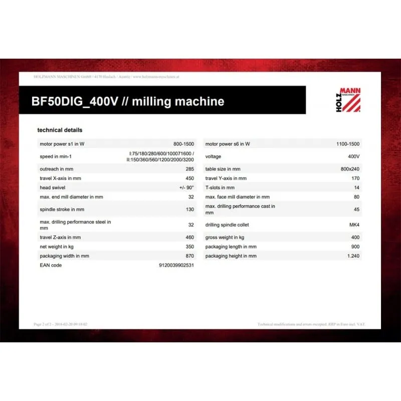 glodalica za metal bf50dig_400v holzmann maschinen - slika 4
