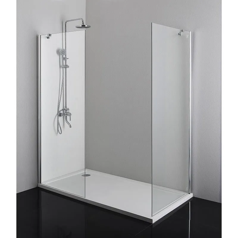 stakleni fiksni dio za tuš kabinu krom 96,5-98,5x195cm (mf100) - slika 2