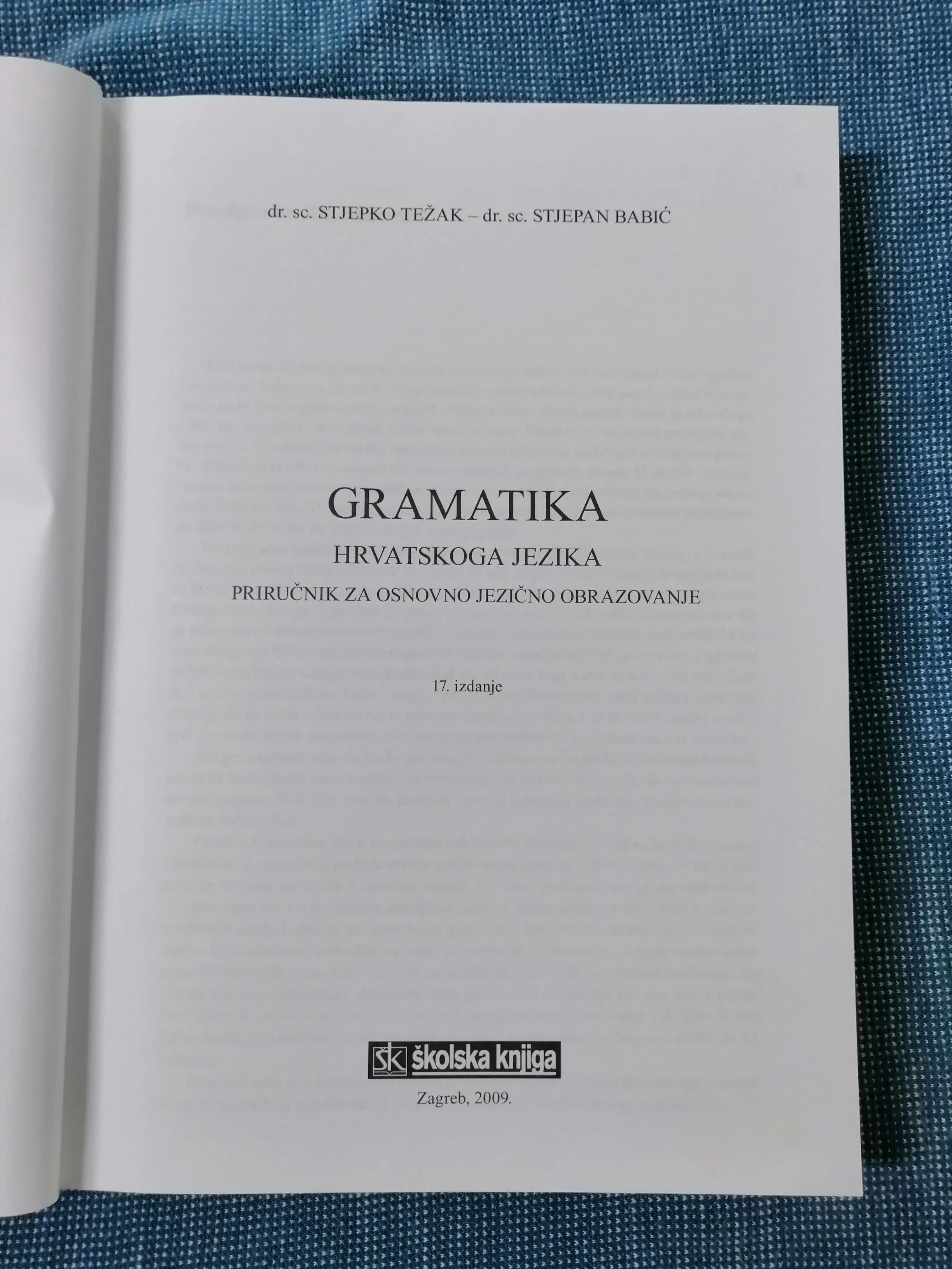 stjepko težak i stjepan babić – gramatika hrvatskoga jezika - slika 2