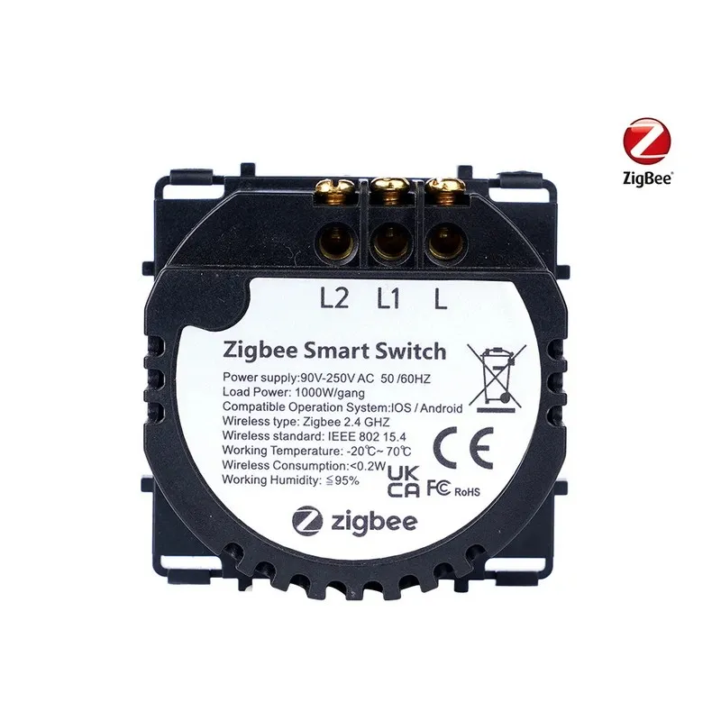 zigbee pametni dvostruki prekidač bez nule 1000w/gang - slika 3