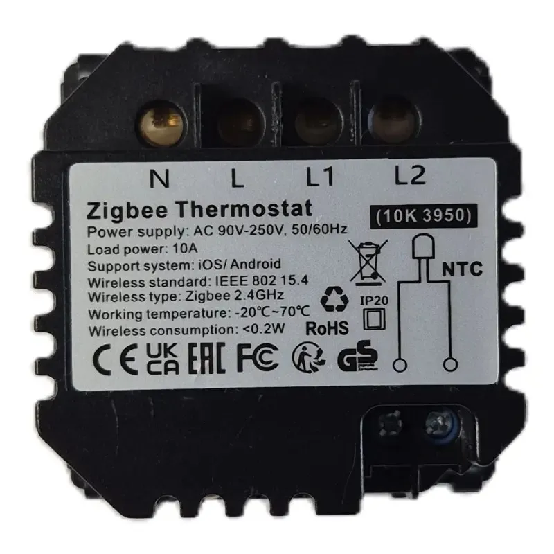 zigbee digitalni termostat za grijanje vode – stakleni okvir 86*86mm - slika 3