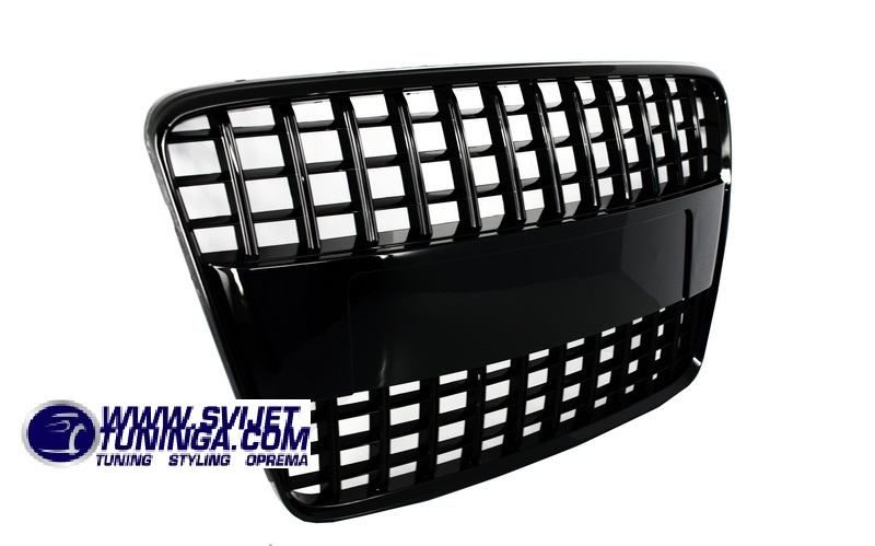 maska za audi q7 2006-2009 - izgled - crna-krom-srebrna- s line izgled - slika 2