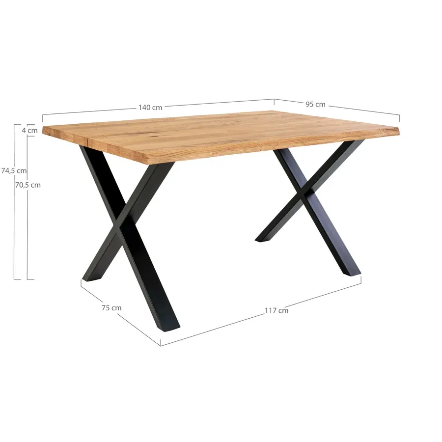 fiksni stol toulon 95x140x75cm, materijal: hrast - slika 4